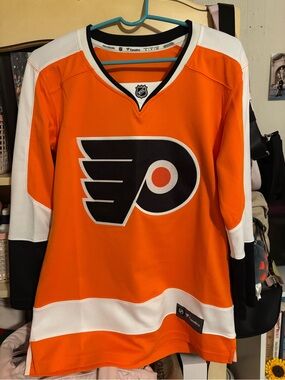 Fanatics Orange and White NHL Team Hockey Jersey Patch